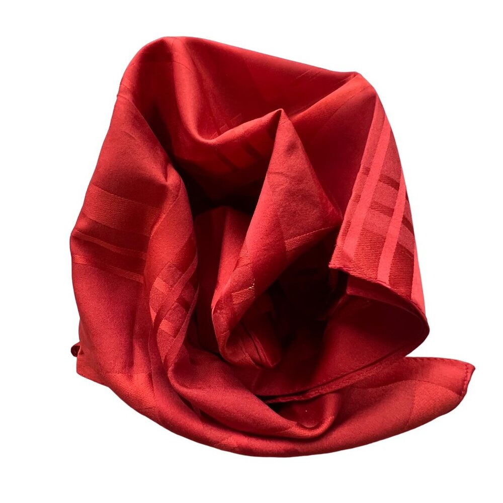 Vintage Jacquard Stripe Scarf Lightweight Red Neck Wrap Bandana Accessories